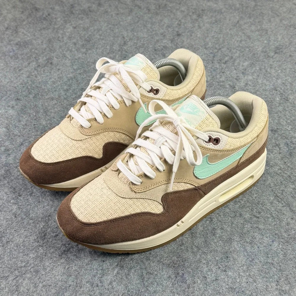 Nike Air Max 1 PRM Crepe Hemp Brown Tan Mint FD5088-200 Mens 9